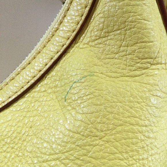 Kate Spade Yellow Pebble Leather Hobo Shoulder Zipper Handbag tassel Zipper - Picture 13 of 15